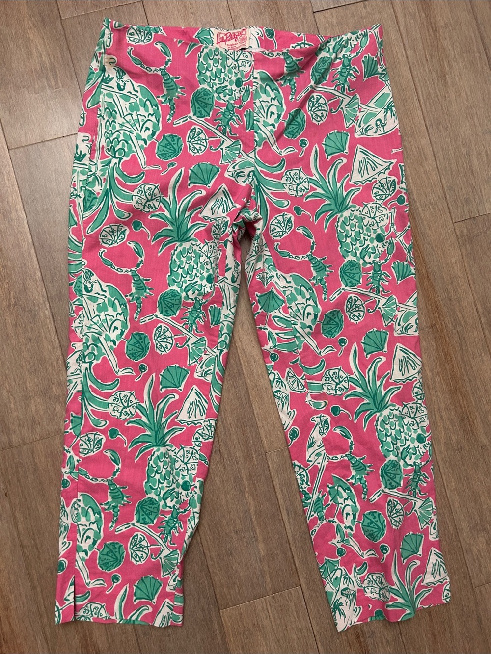 Lilly Pulitzer scorpion bowl printed crop cotton blend pants size 10 - Picture 5 of 16